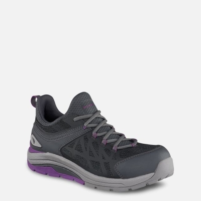 Women's Red Wing Cooltech™ Athletics Safety Toe Work Shoes Grey / Purple | NZ0853DAP